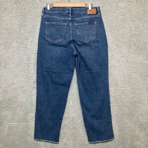 Calvin Klein Jeans Women Sz 10 30 Blue Denim High Rise Straight Leg Ankle Crop